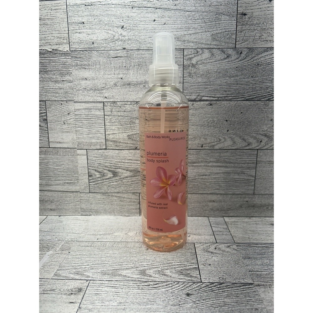 Bath & Body Works Pleasures Plumeria Body Splash 8 oz Retired Discontinued